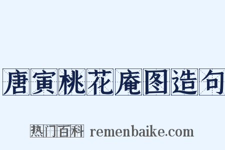 唐寅桃花庵图造句是什么意思的图片